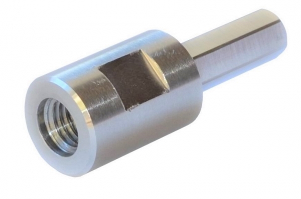 Stainless steel adapter M14 female / BS SW12 male
