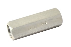Stainless steel adapter M14 female / M14 female