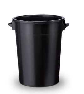 Plastic mixing bucket 100 ltr black